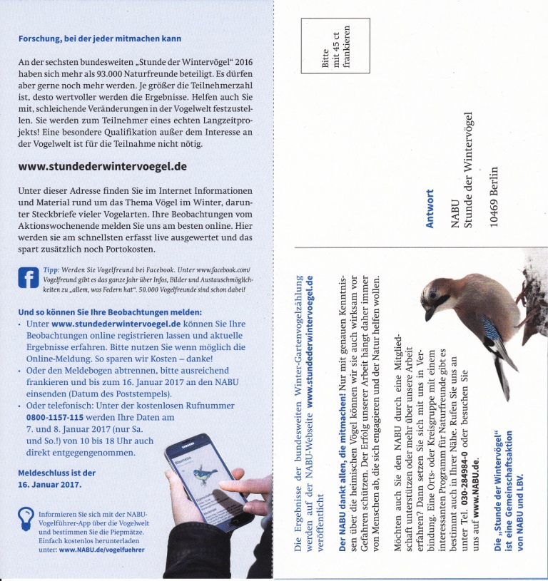 Stunde der Wintervögel Stunde der Wintervögel