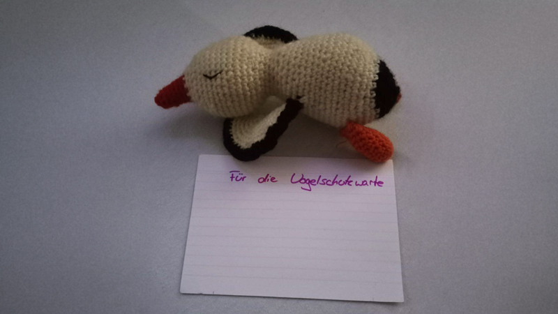 gestrickter Storch gestrickter Storch