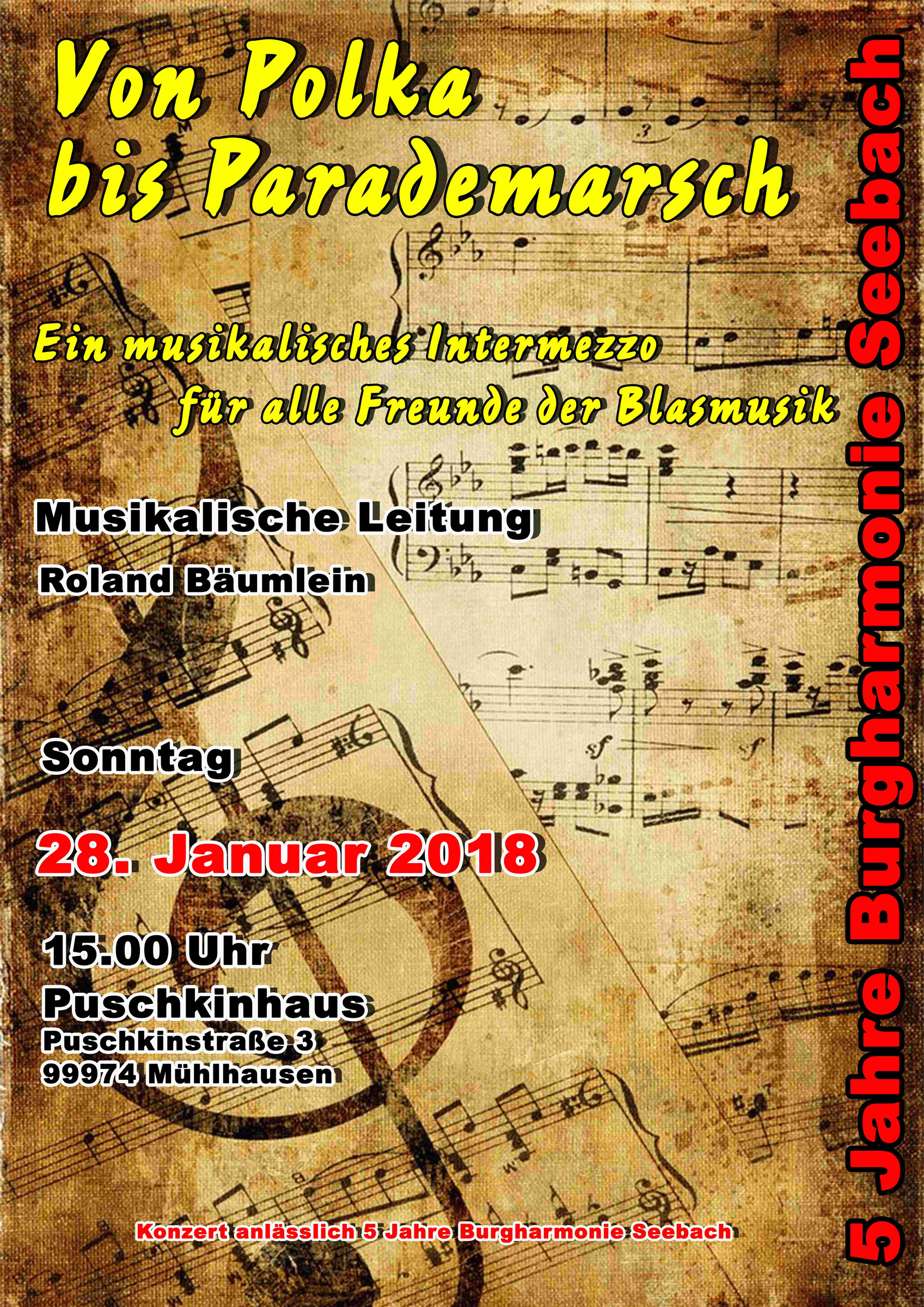 Plakat 5 Jahre BURGHARMONIE Plakat 5 Jahre BURGHARMONIE